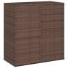 Garden Cushion Box PE Rattan 100x49x103.5 cm Brown Colour brown Size 100 x 49 x 103.5 cm 