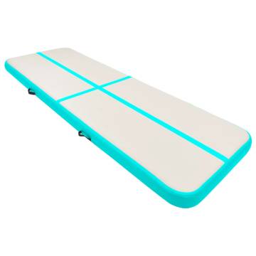 Inflatable Gymnastics Mat with Pump - 500x100x20 cm Green