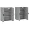 Wall Mounted Cabinets 2 pcs Concrete Grey - Stylish Storage