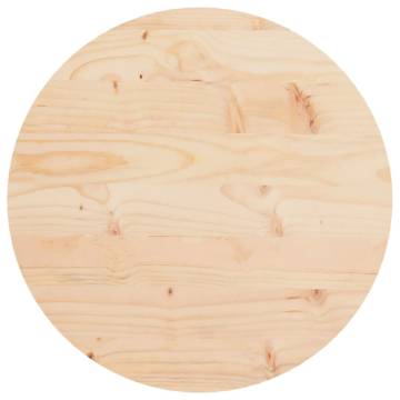 Table Top Round Ø40x3 cm Solid Wood Pine - Rustic Design