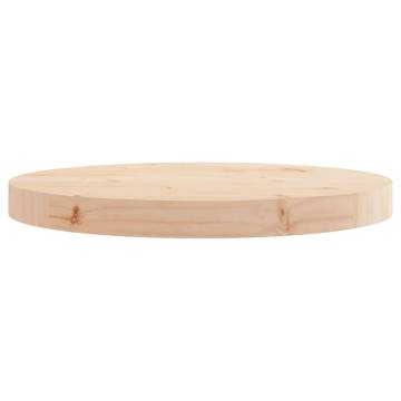 Table Top Round Ø40x3 cm Solid Wood Pine - Rustic Design