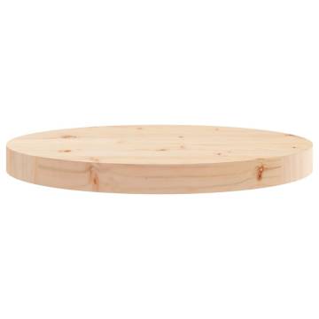 Table Top Round Ø40x3 cm Solid Wood Pine - Rustic Design