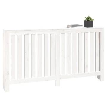 Radiator Cover White 153x19x84 cm - Solid Pine Wood