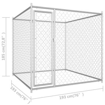 Outdoor Dog Kennel 193x193x185 cm - Safe & Spacious