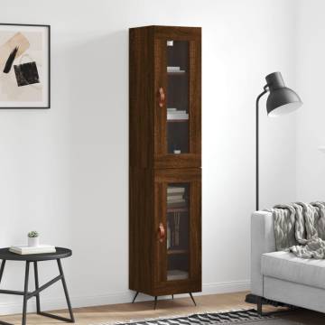 Elegant Highboard Brown Oak | Stylish Storage Solution