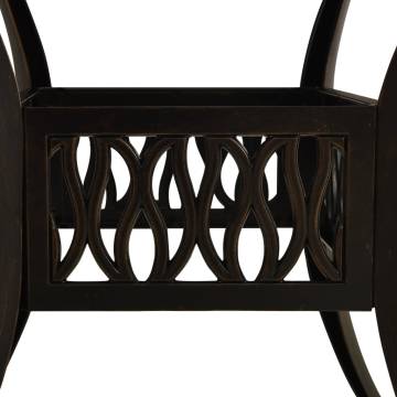 Garden Table Bronze 90x90 cm - Sturdy Cast Aluminium Table