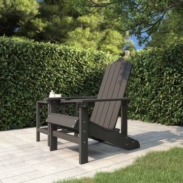 Stylish Garden Adirondack Chair - HDPE Anthracite | Hipo Market