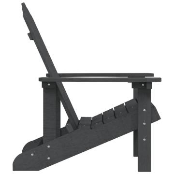 Stylish Garden Adirondack Chair - HDPE Anthracite | Hipo Market