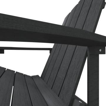 Stylish Garden Adirondack Chair - HDPE Anthracite | Hipo Market