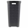 Curver Laundry Basket Set with Lid - 2x60L Anthracite