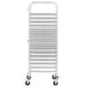 Stainless Steel Kitchen Trolley for 16 Trays - 38x55x163 cm