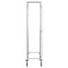 Stainless Steel Kitchen Trolley for 16 Trays - 38x55x163 cm