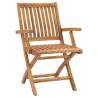 Folding Garden Chairs - 4 pcs Solid Teak Wood | HiPo Market