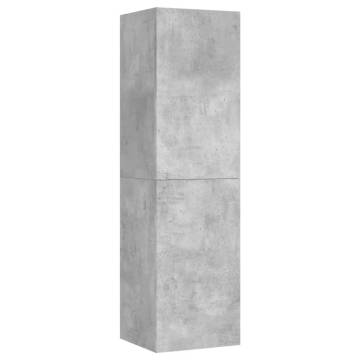 Stylish Concrete Grey TV Cabinets - 4 pcs Set | Hipomarket UK