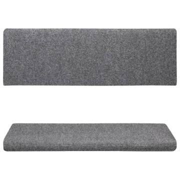 Stair Mats (15 pcs) - Light Grey Needle Punch 65x21 cm