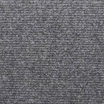 Stair Mats (15 pcs) - Light Grey Needle Punch 65x21 cm