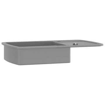 Granite Kitchen Sink Single Basin Grey - Heat & Scratch Resistant