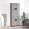 Highboard Grey Sonoma 69.5x34x180 cm Engineered Wood Colour grey sonoma Quantity in Package 1 Model 2 wood doors 