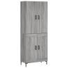 Stylish Highboard Grey Sonoma - 69.5x34x180 cm | HipoMarket