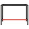 Durable Work Bench Frame in Matte Black & Red - 110x50 cm