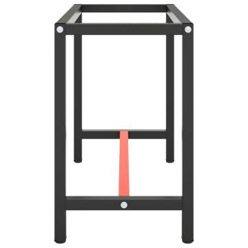 Durable Work Bench Frame in Matte Black & Red - 110x50 cm