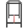 Durable Work Bench Frame in Matte Black & Red - 110x50 cm