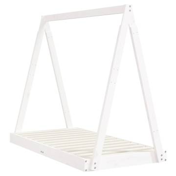 Kids Bed Frame White 70x140 cm Solid Wood Pine - HipoMarket