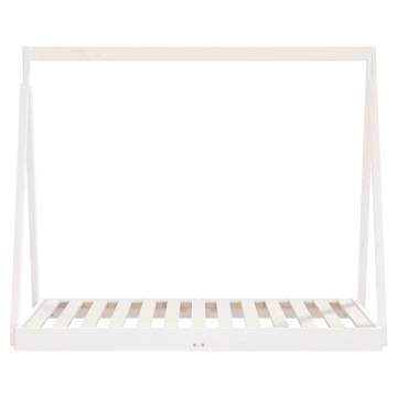 Kids Bed Frame White 70x140 cm Solid Wood Pine - HipoMarket