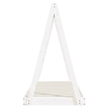 Kids Bed Frame White 70x140 cm Solid Wood Pine - HipoMarket