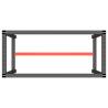 Durable Work Bench Frame in Matte Black & Red - 110x50 cm