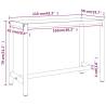 Durable Work Bench Frame in Matte Black & Red - 110x50 cm