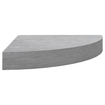 Stylish Wall Corner Shelves - Concrete Grey - 2 pcs