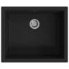 Black Granite Kitchen Sink with Overflow Hole | Hipomarket