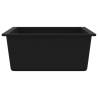 Black Granite Kitchen Sink with Overflow Hole | Hipomarket