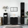 Bathroom Cabinet Black 30x30x190 cm Engineered Wood Colour black Quantity in Package 1 Number of Number of Pieces 