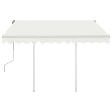 Manual Retractable Awning 3x2.5m Cream - UV Protection