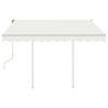 Manual Retractable Awning 3x2.5m Cream - UV Protection