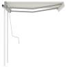 Manual Retractable Awning 3x2.5m Cream - UV Protection