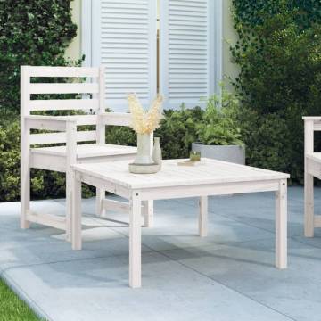 Garden Table White 82.5x82.5 cm - Solid Wood Pine | Hipomarket