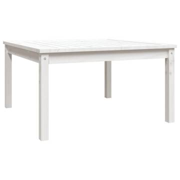 Garden Table White 82.5x82.5 cm - Solid Wood Pine | Hipomarket