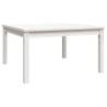 Garden Table White 82.5x82.5 cm - Solid Wood Pine | Hipomarket