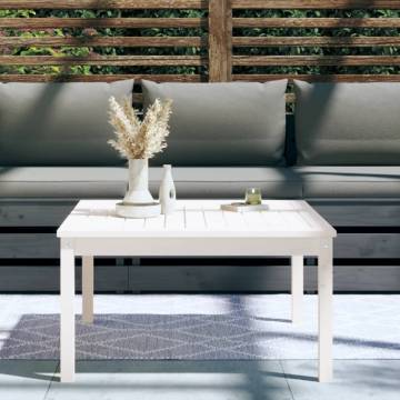 Garden Table White 82.5x82.5 cm - Solid Wood Pine | Hipomarket