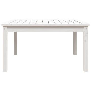 Garden Table White 82.5x82.5 cm - Solid Wood Pine | Hipomarket