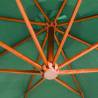 Hanging Parasol 350 cm - Wooden Pole in Green | Hipo Market