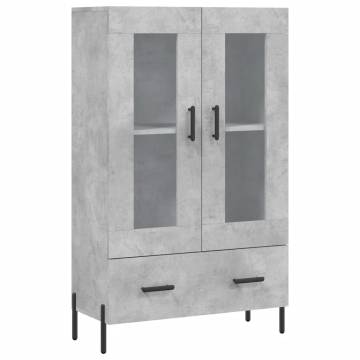 Stylish Highboard Concrete Grey - 69.5x31x115cm | HipoMarket