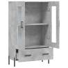 Stylish Highboard Concrete Grey - 69.5x31x115cm | HipoMarket