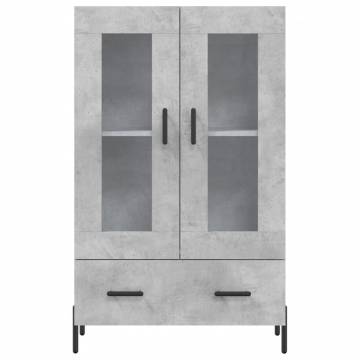 Stylish Highboard Concrete Grey - 69.5x31x115cm | HipoMarket