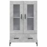 Stylish Highboard Concrete Grey - 69.5x31x115cm | HipoMarket