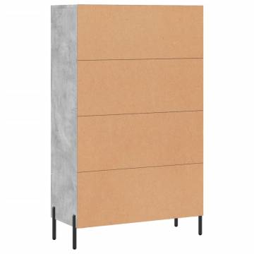 Stylish Highboard Concrete Grey - 69.5x31x115cm | HipoMarket