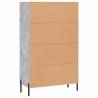 Stylish Highboard Concrete Grey - 69.5x31x115cm | HipoMarket